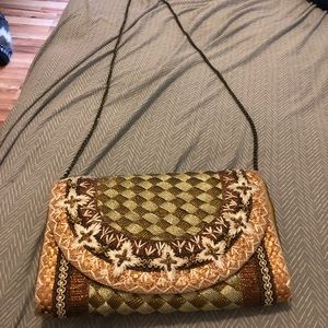 Anthropologie Gold shoulder bag